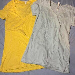 Next Level Women's Multi and Yellow Tshirts